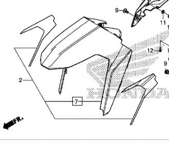 Brand new Genuine Honda Front Mud Guard for a Transalp XL750