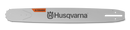 A silver Husqvarna X-TOUGH 3/8" 1.5mm/.058" RSN SM chainsaw bar with black Husqvarna branding and a replacement tip for X-TOUGH RSN sprocket nose bars, shown against a plain black background.