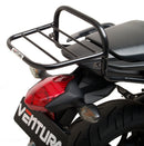 Image showcasing the Ventura EVO-12 Bike-Pack Kit for Honda NC 750S (14-20), featuring an EVO-12 pack and versatile Adjustable Pack-Rack with bike attachment. Includes a generic image of an L-bracket with screws.