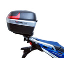 The Ventura EVO-12 Bike-Pack Kit for Honda CRF 1100 Africa Twin (20->) includes a black EVO-12 pack, Evo-Rack, and L-bracket with screws. Each item is labeled and displayed on a white background.