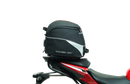 EVO-12 Bike-Pack Kit includes a top-left view of the Evo-12 pack, a top-right image of the Ventura Evo-Rack mounted on a Honda CB 500F (2020) highlighting its sturdy pannier support, and a bottom section displaying the L-Bracket with screws and hardware as 'Generic Image'.