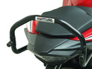 EVO-12 Bike-Pack Kit includes a top-left view of the Evo-12 pack, a top-right image of the Ventura Evo-Rack mounted on a Honda CB 500F (2020) highlighting its sturdy pannier support, and a bottom section displaying the L-Bracket with screws and hardware as 'Generic Image'.