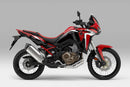 Image of the Ventura Bike-Pack Kit for Honda CRF 1100 L Africa-Twin/DCT (20-21) featuring a sleek black EVO-12 Pack, a sturdy metal Evo-Rack with mounting brackets, and an L-Bracket with screws, all elegantly presented in this image.