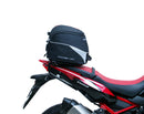 Image of the Ventura Bike-Pack Kit for Honda CRF 1100 L Africa-Twin/DCT (20-21) featuring a sleek black EVO-12 Pack, a sturdy metal Evo-Rack with mounting brackets, and an L-Bracket with screws, all elegantly presented in this image.