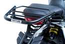 Image of the Ventura EVO-12 Kit for Honda CB 650R, CBR 650R (21 ->), with a sleek black pack, adjustable EVO-Rack, and L-Bracket with screws. The "Venture Bike" rack seamlessly integrates with any Top-Box Rack design.