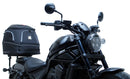 The image showcases the Ventura EVO-12 Bike-Pack Kit for the Honda CMX 1100 Rebel (2021 - >), including the black EVO-12 Pack with logo, an Adjustable Pack-Rack for flexibility, and an L-Bracket with screws.