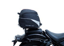 The image showcases the Ventura EVO-12 Bike-Pack Kit for the Honda CMX 1100 Rebel (2021 - >), including the black EVO-12 Pack with logo, an Adjustable Pack-Rack for flexibility, and an L-Bracket with screws.