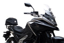 Image of a Ventura EVO-12 Bike-Pack Kit for Honda NC 750X (21 - >), featuring a black pack with orange detail. It includes an adjustable Pack-Rack for secure mounting, the EVO-Rack, and an L-bracket with hardware, all showcased in a generic image.