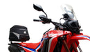 A collage featuring a sophisticated black Honda CRF 300L EVO-12 bike-pack with a bold red stripe, an EVO-RACK for secure mounting, and a standard L-bracket with screws. "Ventura EVO-12 Bike-Pack Kit" is prominently displayed at the top.