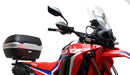 A collage featuring a sophisticated black Honda CRF 300L EVO-12 bike-pack with a bold red stripe, an EVO-RACK for secure mounting, and a standard L-bracket with screws. "Ventura EVO-12 Bike-Pack Kit" is prominently displayed at the top.