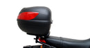 The image showcases a Ventura Honda MSX 125 Grom (21 - >) Bike-Pack Kit with three components: a sleek black EVO-12 Pack with a small logo, an EVO-Rack for mounting, and an L-Bracket with screws. It's perfect for riders seeking versatile storage solutions.