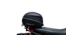 The image showcases a Ventura Honda MSX 125 Grom (21 - >) Bike-Pack Kit with three components: a sleek black EVO-12 Pack with a small logo, an EVO-Rack for mounting, and an L-Bracket with screws. It's perfect for riders seeking versatile storage solutions.