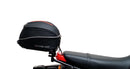 The image showcases a Ventura Honda MSX 125 Grom (21 - >) Bike-Pack Kit with three components: a sleek black EVO-12 Pack with a small logo, an EVO-Rack for mounting, and an L-Bracket with screws. It's perfect for riders seeking versatile storage solutions.