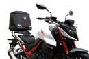 A labeled generic image displays a Honda CB750 Hornet (23 ->) Bike-Pack Kit by Ventura, featuring the versatile Sport-Rack, sleek black EVO-12 Pack with an orange stripe, innovative EVO-Rack for bikes, and handy L-Bracket—shown disassembled with screws.