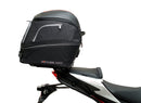 A labeled generic image displays a Honda CB750 Hornet (23 ->) Bike-Pack Kit by Ventura, featuring the versatile Sport-Rack, sleek black EVO-12 Pack with an orange stripe, innovative EVO-Rack for bikes, and handy L-Bracket—shown disassembled with screws.