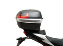 A labeled generic image displays a Honda CB750 Hornet (23 ->) Bike-Pack Kit by Ventura, featuring the versatile Sport-Rack, sleek black EVO-12 Pack with an orange stripe, innovative EVO-Rack for bikes, and handy L-Bracket—shown disassembled with screws.