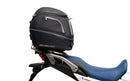 Image displaying the Ventura EVO-12 Bike-Pack Kit for Honda XL 750 Transalp (23->), featuring the EVO-12 pack, Evo-Rack, and an L-bracket with screws. Each labeled component is shown separately against a white background.