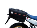 Image displaying the Ventura EVO-12 Bike-Pack Kit for Honda XL 750 Transalp (23->), featuring the EVO-12 pack, Evo-Rack, and an L-bracket with screws. Each labeled component is shown separately against a white background.