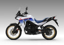 Image displaying the Ventura EVO-12 Bike-Pack Kit for Honda XL 750 Transalp (23->), featuring the EVO-12 pack, Evo-Rack, and an L-bracket with screws. Each labeled component is shown separately against a white background.