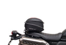 Image showing three components for the Honda CL 500 (23 - >) from Ventura: the EVO-12 bike bag, Evo-Rack Sport-Rack mounted on a motorcycle, and L-bracket (metal rods with screws as generic image).