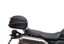Image showing three components for the Honda CL 500 (23 - >) from Ventura: the EVO-12 bike bag, Evo-Rack Sport-Rack mounted on a motorcycle, and L-bracket (metal rods with screws as generic image).
