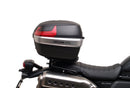 Image showing three components for the Honda CL 500 (23 - >) from Ventura: the EVO-12 bike bag, Evo-Rack Sport-Rack mounted on a motorcycle, and L-bracket (metal rods with screws as generic image).