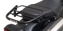 Image showing three components for the Honda CL 500 (23 - >) from Ventura: the EVO-12 bike bag, Evo-Rack Sport-Rack mounted on a motorcycle, and L-bracket (metal rods with screws as generic image).