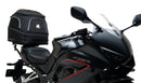 Ventura EVO-12 Bike-Pack Kit for Honda CBR 650R (24 ->) includes a black EVO-12 pack bag, Adjustable Pack-Rack for bike mounting, and a labeled image of the L-Bracket with included screws and metal parts.
