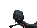 Ventura EVO-12 Bike-Pack Kit for Honda CBR 650R (24 ->) includes a black EVO-12 pack bag, Adjustable Pack-Rack for bike mounting, and a labeled image of the L-Bracket with included screws and metal parts.