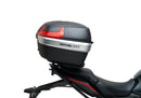 Ventura EVO-12 Bike-Pack Kit for Honda CBR 650R (24 ->) includes a black EVO-12 pack bag, Adjustable Pack-Rack for bike mounting, and a labeled image of the L-Bracket with included screws and metal parts.