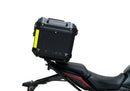 Ventura EVO-12 Bike-Pack Kit for Honda CBR 650R (24 ->) includes a black EVO-12 pack bag, Adjustable Pack-Rack for bike mounting, and a labeled image of the L-Bracket with included screws and metal parts.