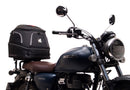 Ventura EVO-12 Bike-Pack Kit for Honda GB 350R (24 ->) includes a black EVO-12 pack, metal Adjustable Pack-Rack mounted on the motorcycle, and L-Brackets with screws, shown as a generic image.