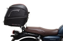 Ventura EVO-12 Bike-Pack Kit for Honda GB 350R (24 ->) includes a black EVO-12 pack, metal Adjustable Pack-Rack mounted on the motorcycle, and L-Brackets with screws, shown as a generic image.