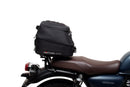 Ventura EVO-12 Bike-Pack Kit for Honda GB 350R (24 ->) includes a black EVO-12 pack, metal Adjustable Pack-Rack mounted on the motorcycle, and L-Brackets with screws, shown as a generic image.