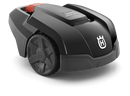 The Husqvarna AUTOMOWER® 305 3-wheel is a compact, black and gray robotic mower with a red top accent and a front logo, designed for efficient automated grass cutting.