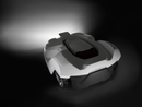 A Husqvarna Headlights Kit is shown on a dark background, illuminated from behind to highlight its modern design and energy-efficient technology.