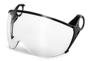 The Husqvarna Arborist Spire Vent Visor is a clear, panoramic face shield with a black frame that protects eyes and face, featuring side openings for easy attachment.