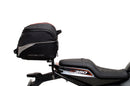 Ventura Harley Davidson X 350 (24 ->) EVO-12 Bike-Pack Kit includes the Evo-Rack, an EVO-12 pack, and a black L-bracket with screws—ideal for your Adjustable Pack-Rack or Top-Box Rack. All items are clearly labeled in the images.