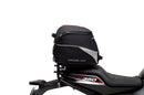 Ventura Harley Davidson X 350 (24 ->) EVO-12 Bike-Pack Kit includes the Evo-Rack, an EVO-12 pack, and a black L-bracket with screws—ideal for your Adjustable Pack-Rack or Top-Box Rack. All items are clearly labeled in the images.