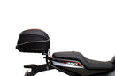 Ventura Harley Davidson X 350 (24 ->) EVO-12 Bike-Pack Kit includes the Evo-Rack, an EVO-12 pack, and a black L-bracket with screws—ideal for your Adjustable Pack-Rack or Top-Box Rack. All items are clearly labeled in the images.