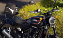 A labeled diagram displays the Ventura EVO-12 Bike-Pack Kit for Harley Davidson X 500 (24->), featuring an EVO-12 Pack (black bag), Adjustable Pack-Rack (rear rack), and a generic L-Bracket with screws and rods, all clearly labeled.