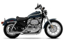 Image of the EVO-12 Bike-Pack Kit featuring a black Ventura EVO-12 Pack (top left), an Adjustable Pack-Rack mounted on a Harley Davidson XLH 883 Sportster Hugger (96-01) bike (top right), and "L-Bracket Generic Image" showing metal brackets and screws at the bottom.
