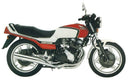 Image shows a Ventura EVO-12 bike-pack kit for the Honda CBX 400 FC, featuring an EVO-12 pack, Evo-Rack mounted on the motorcycle, and an L-Bracket with screws, all labeled as a generic image.