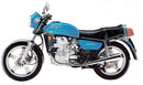 Image of the Honda GL 400 V Twin Bike-Pack Kit, featuring a sleek black EVO-12 Pack with a red accent. An adjustable Evo-Rack is mounted on the bike, and an L-Bracket with screws and bolts is laid out in a versatile format. Brand: Ventura.