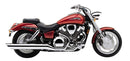Image of a Ventura Honda VTX 1800 (07-09) Bike-Pack Kit in sleek black with red stripes, featuring the versatile EVO-Rack, Top-Box Rack, L-Bracket, and essential mounting hardware for easy setup.