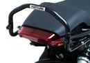 The EVO-12 Bike-Pack Kit offers a stylish Ventura EVO-12 pack with an orange stripe, an adjustable EVO-Rack on the frame, and a detailed L-Bracket with screws. Ideal for Indian FTR models (19 ->), it combines style and functionality for your rides.