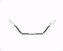 The Ventura Cruiser Bars - 1 & 1/4" feature a chrome V-shaped handlebar with two mounting points at the base and a sleek, shiny finish set against a plain white background.