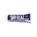 The Sno-Seal Tube, branded as Sno-Seal, features a predominantly white design with a blue label. It is expertly crafted for leather protection, highlighting its exceptional moisture-sealing abilities.