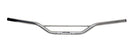 The Ventura Off Road Bars - 7/8" are silver and feature a black grip on each end, with a supporting center bar. The slightly raised, curved design provides ergonomic handling and includes a small manufacturer's label for identification.