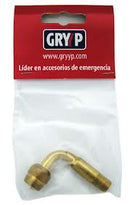The Gryyp Emergency Puncture Repair Kit is a red and black set featuring a saddle bag with wrenches, tire levers, and CO2 cartridges. The packaging displays illustrations and details of the items.
